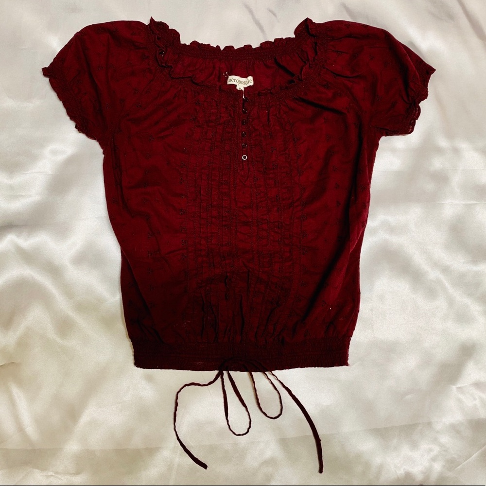Aéropostale Maroon Dressy Top